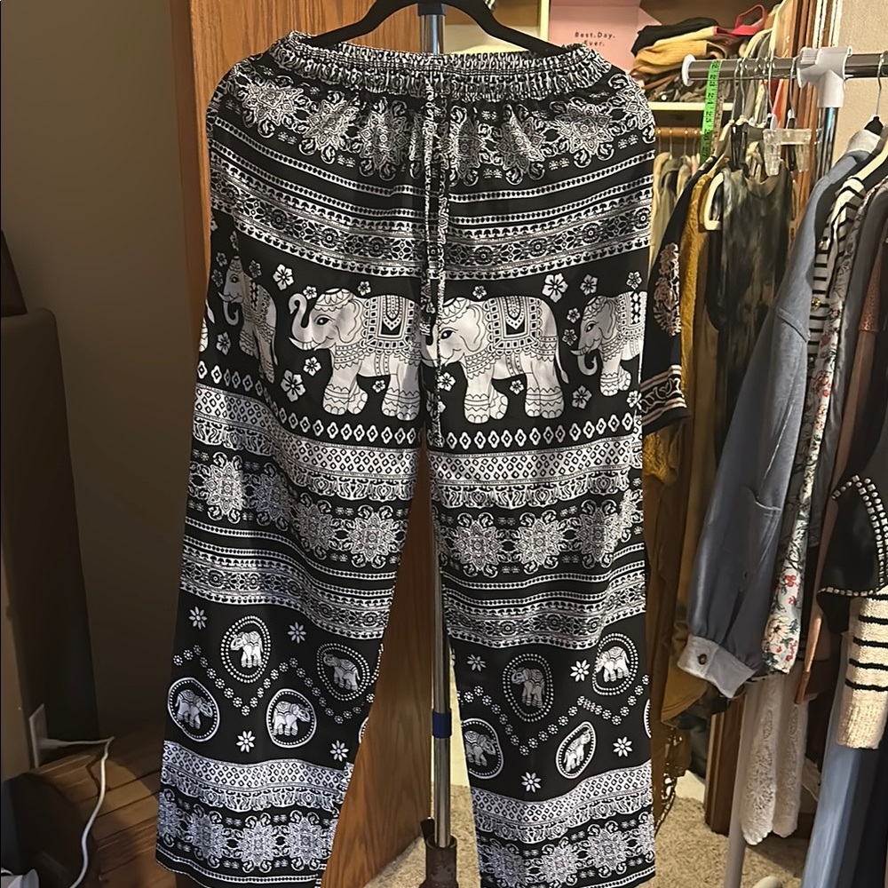 Elephant print pants